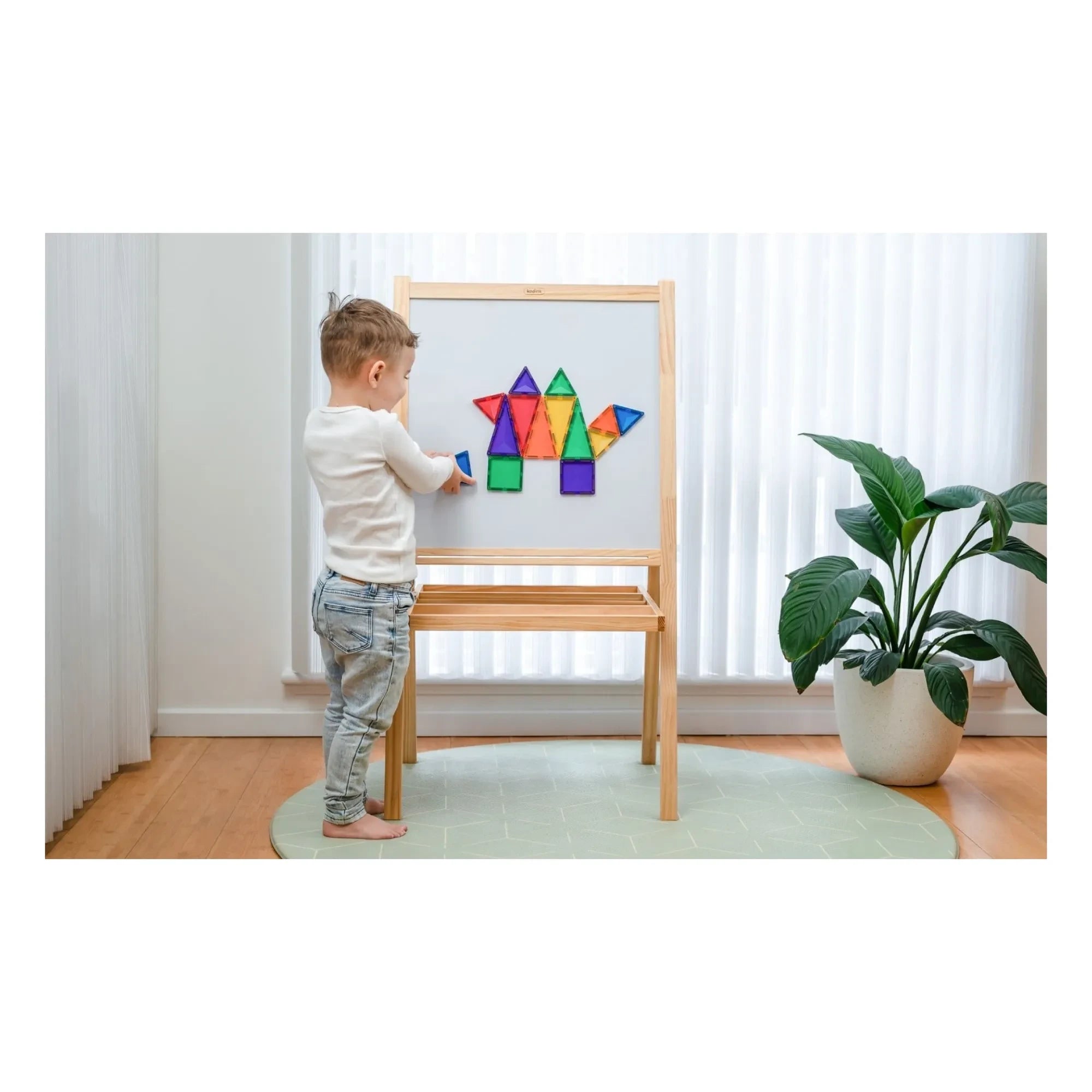 CONNETIX Rainbow Mini Pack – 24 Pièces Magnétiques : 12 Carrés, 6 Triangles équilatéraux, 6 Isocèles – Jeu STEAM Créatif Dès 3 Ans, Cadeau éducatif