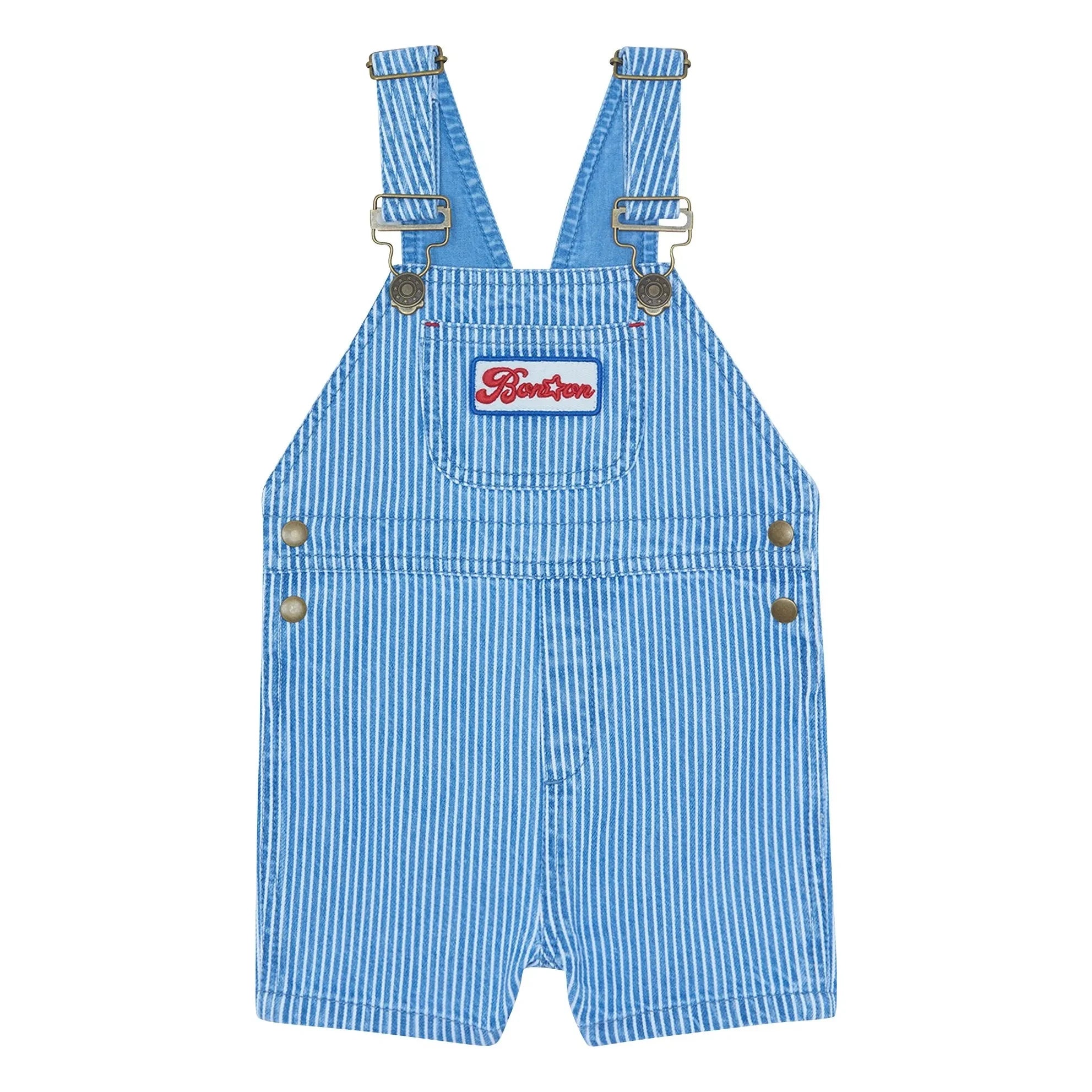 Bonton - Stylish Striped Denim Overalls | Blue