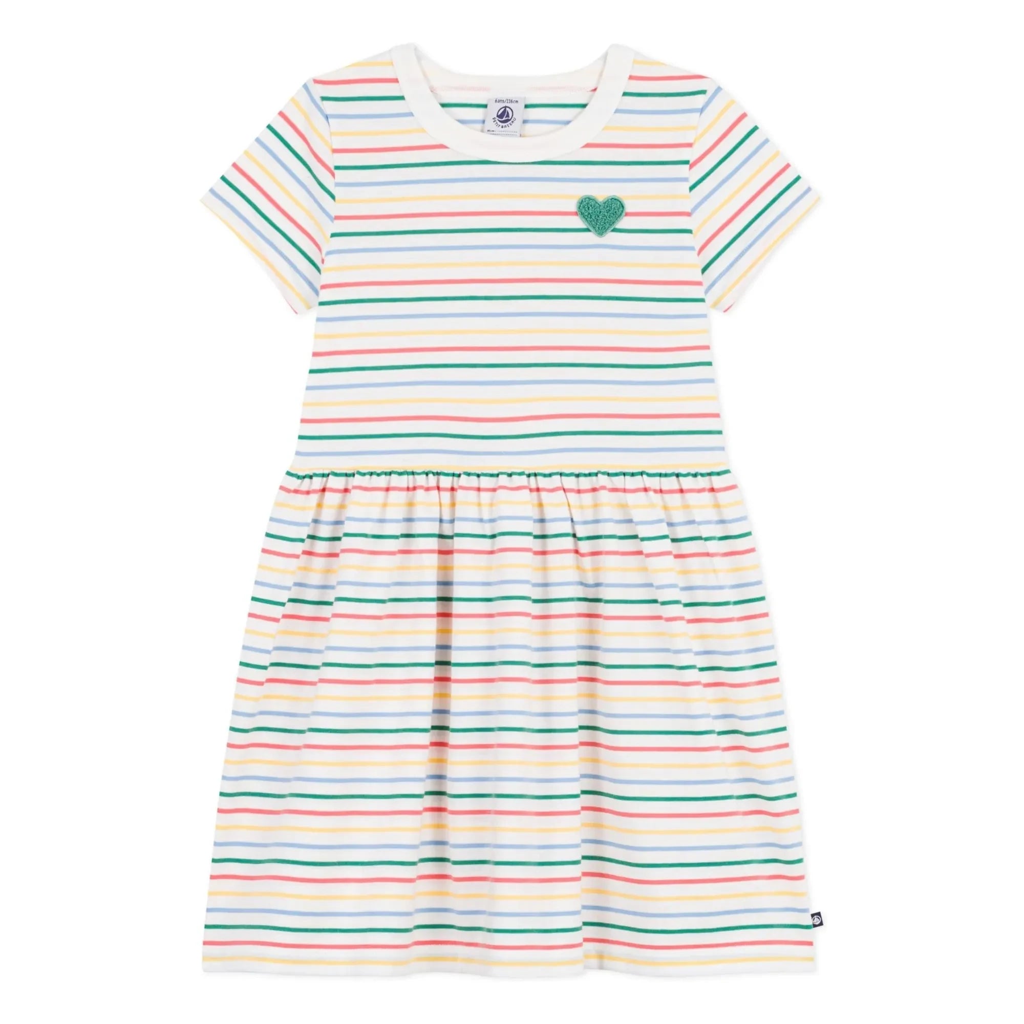 Petit Bateau - Striped Dress | White
