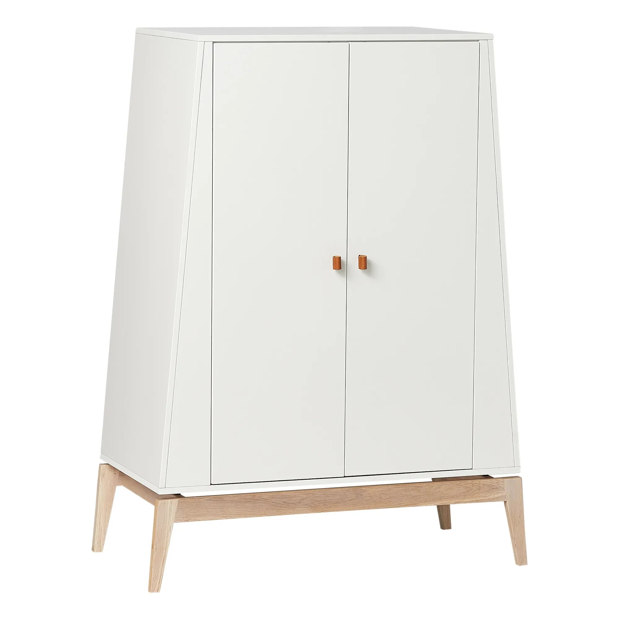 Leander - Luna Small Oak Wardrobe - 2 Doors | White