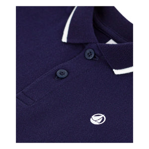 Petit Bateau - Organic Cotton Baby Polo T-Shirt | Night Blue