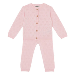 Bonton - Marianne Cardigan and Leggings Set | Powder Pink