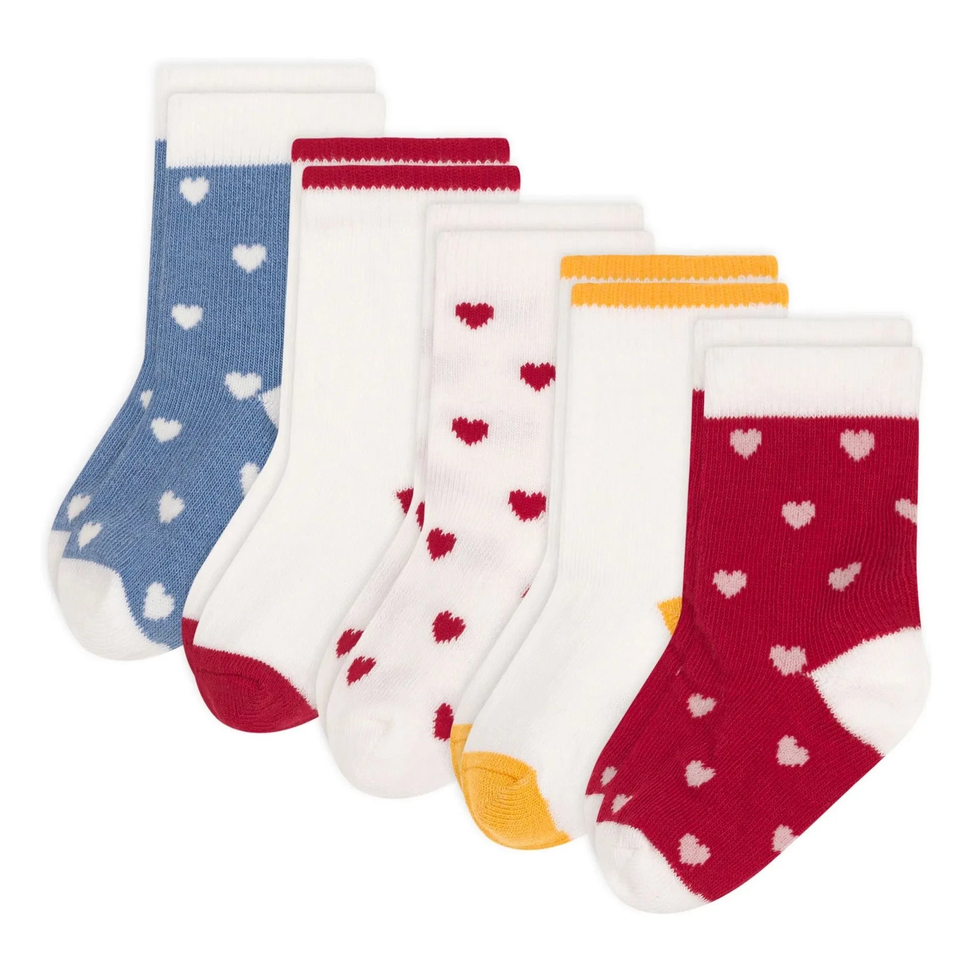 Petit Bateau - 5-Pack Heart Socks Set | Ecru