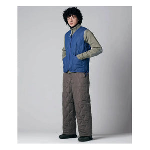 Taion - Unisex V-Neck Sleeveless Military Jacket | Indigo Blue