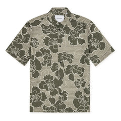 Les Deux - Charlie Poppy Cotton Short Sleeve Shirt | Khaki