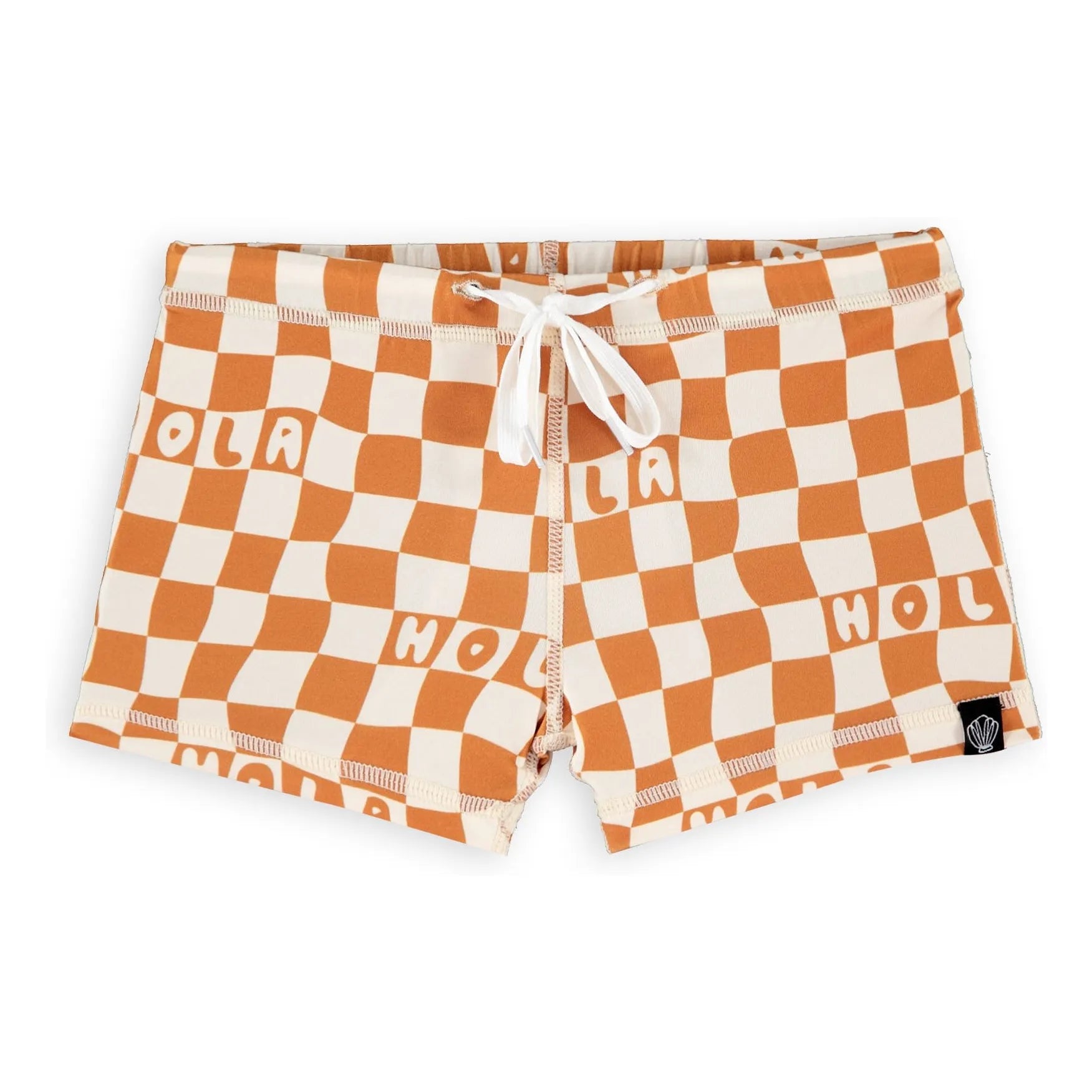 Beach & Bandits - Checkered Hola Recycled Fiber UV Protection Swim Shorts | Ivory