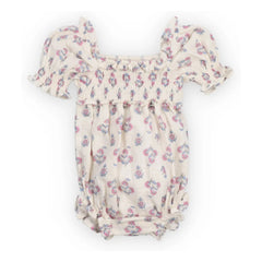 the new society - Clavel Fleurie Romper | Ecru