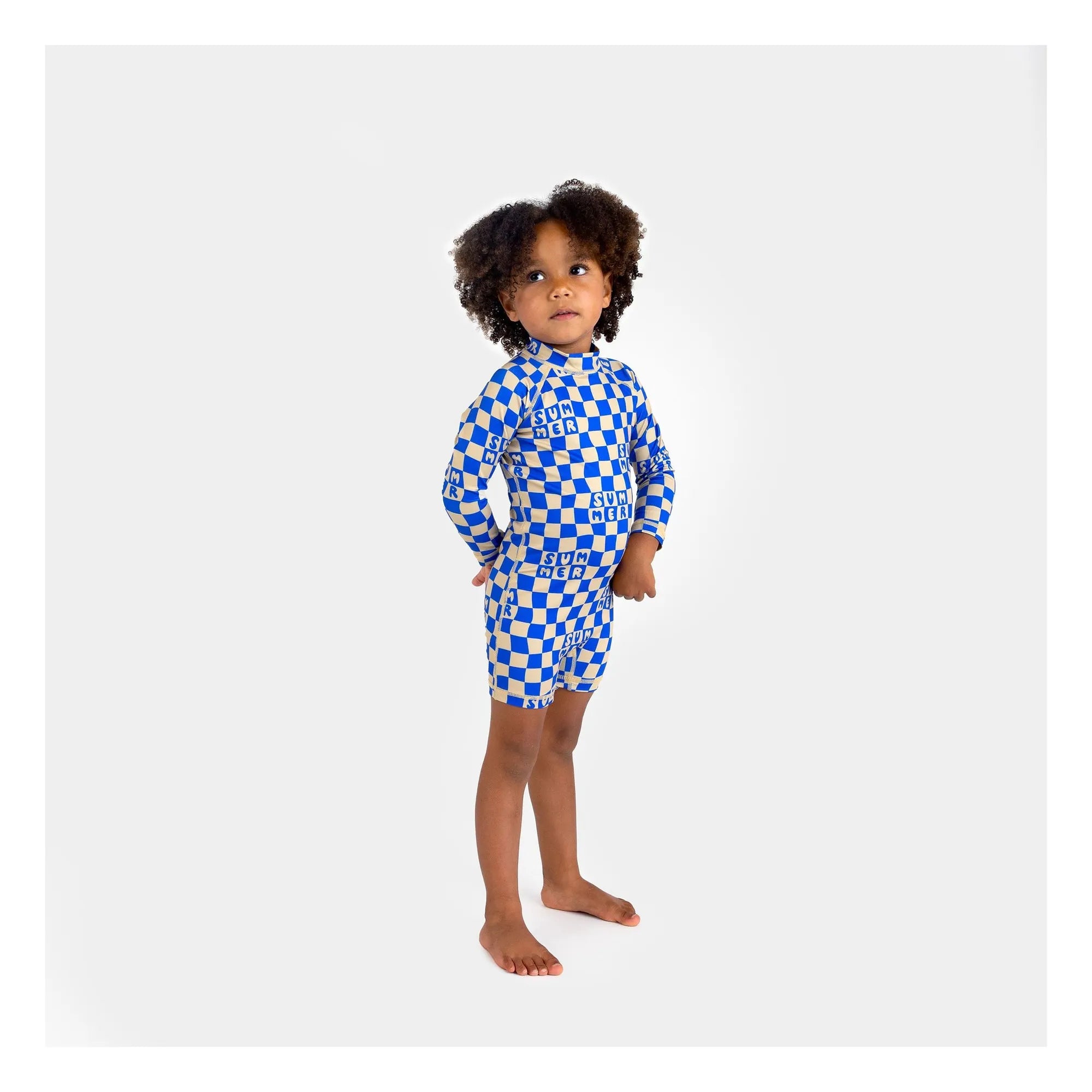 Beach & Bandits - Sun Protective Summer Baby Romper Shorts | Recycled Fibers | Blue