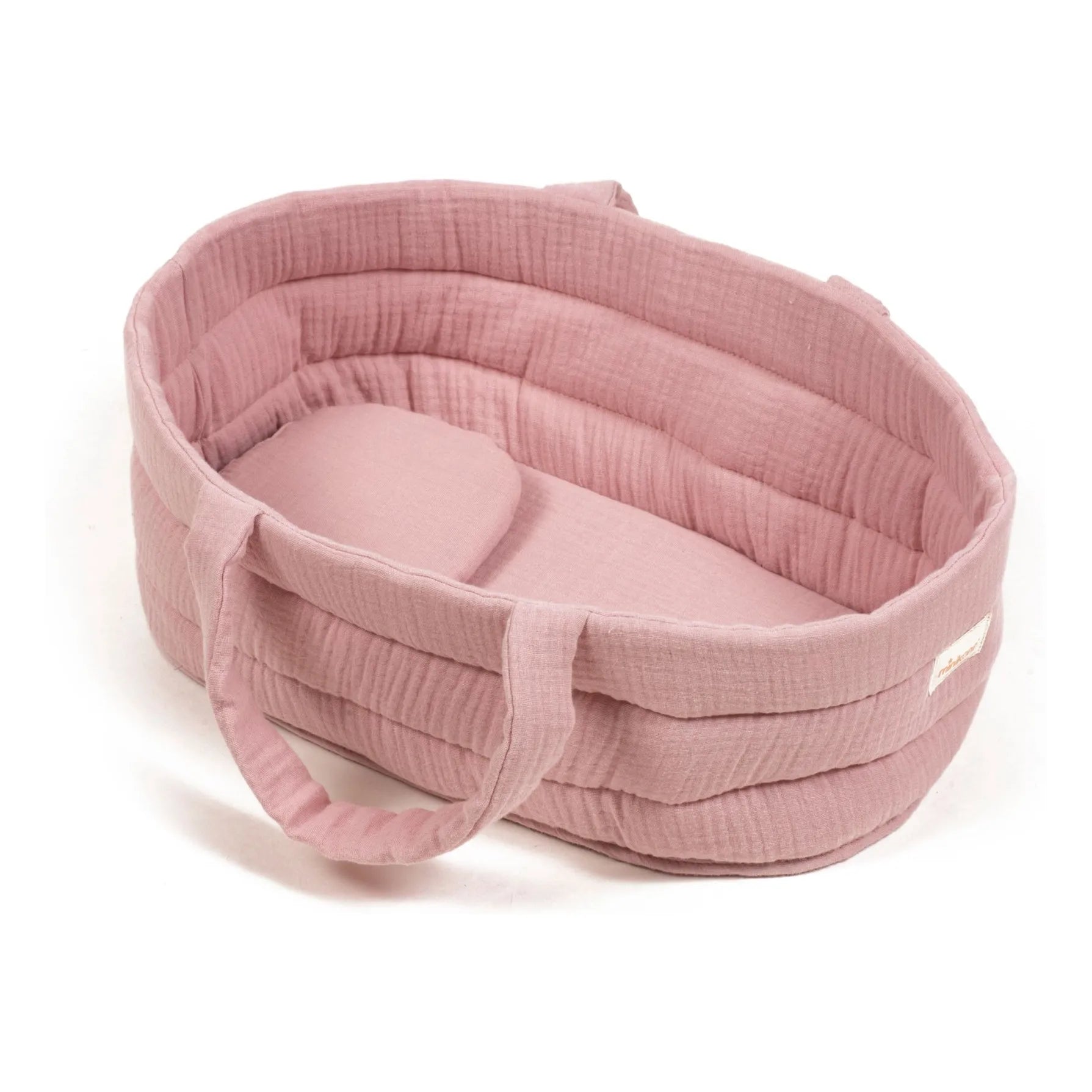 Minikane - Cotton Muslin Toy Doll Crib | Pink