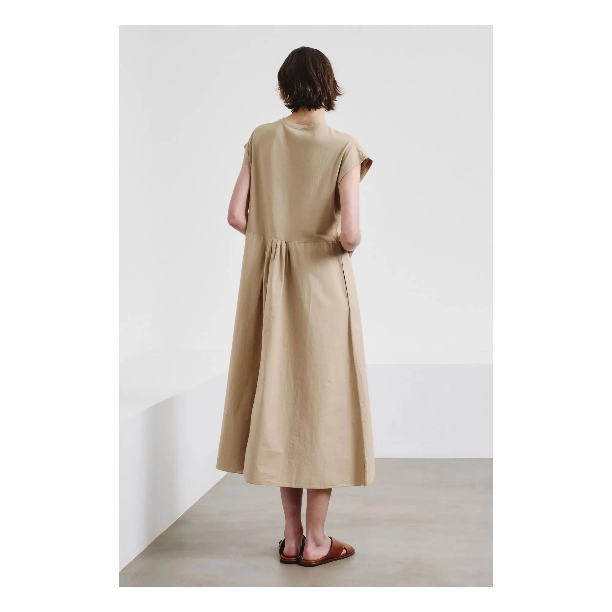 Pomandère - Cotton Jersey Dress | Beige