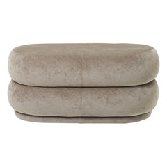 Ferm Living - Crushed Velvet Pouf | Beige