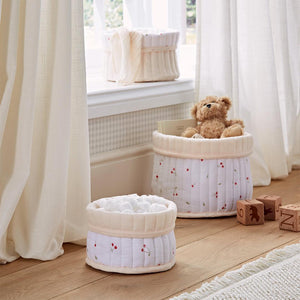 CuddleCo 3pk Storage Baskets - Ditsy Cherry-Storage Baskets-Ditsy Cherry- | Natural Baby Shower