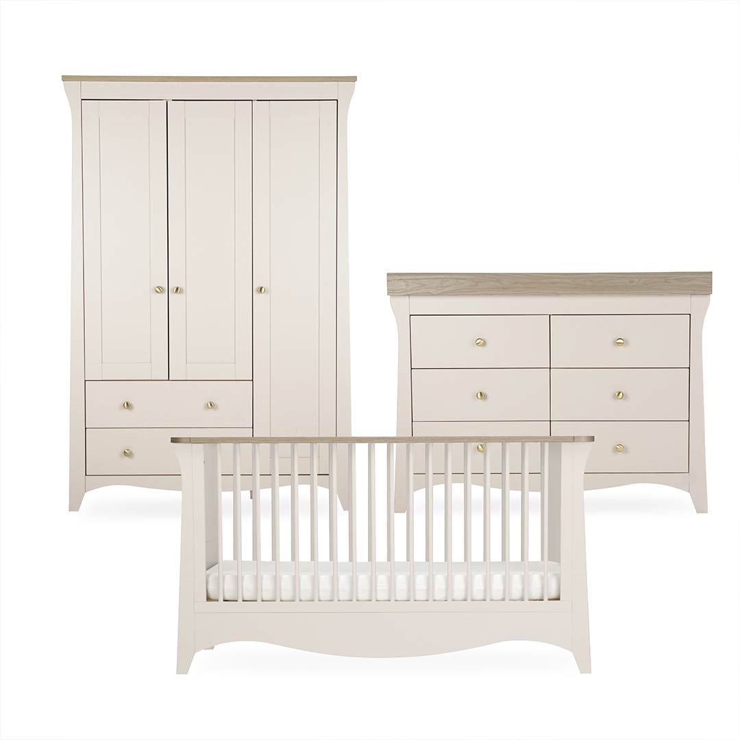 CuddleCo Clara Luxe 3pc Set - Cashmere/Ash-Nursery Sets-Cashmere/Ash- | Natural Baby Shower