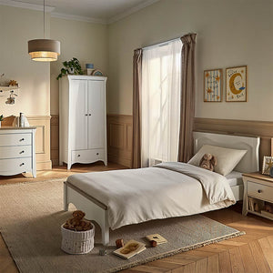 CuddleCo Clara Luxe 3pc Set - White/Ash-Nursery Sets-White/Ash- | Natural Baby Shower