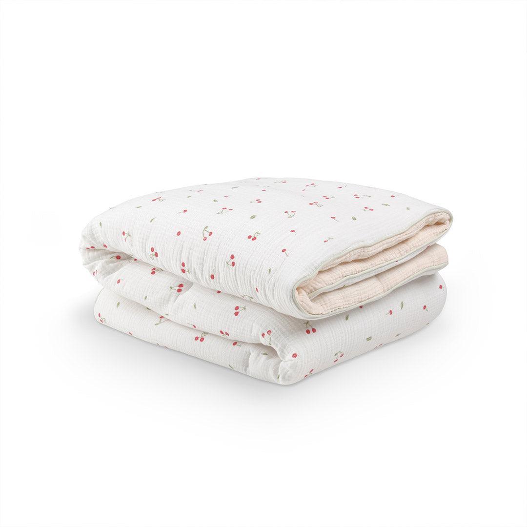 CuddleCo Cot Bed Quilt - Ditsy Cherry-Bedding Sets-Ditsy Cherry-Cot Bed | Natural Baby Shower