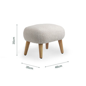 CuddleCo Etta Foot Stool - Boucle Mushroom-Footstools-Boucle Mushroom- | Natural Baby Shower