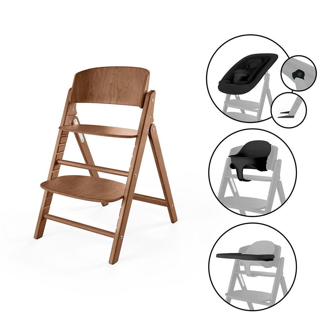 CYBEX Click & Fold 4 In 1 Highchair - Dark Natural-Highchairs-Dark Natural- | Natural Baby Shower