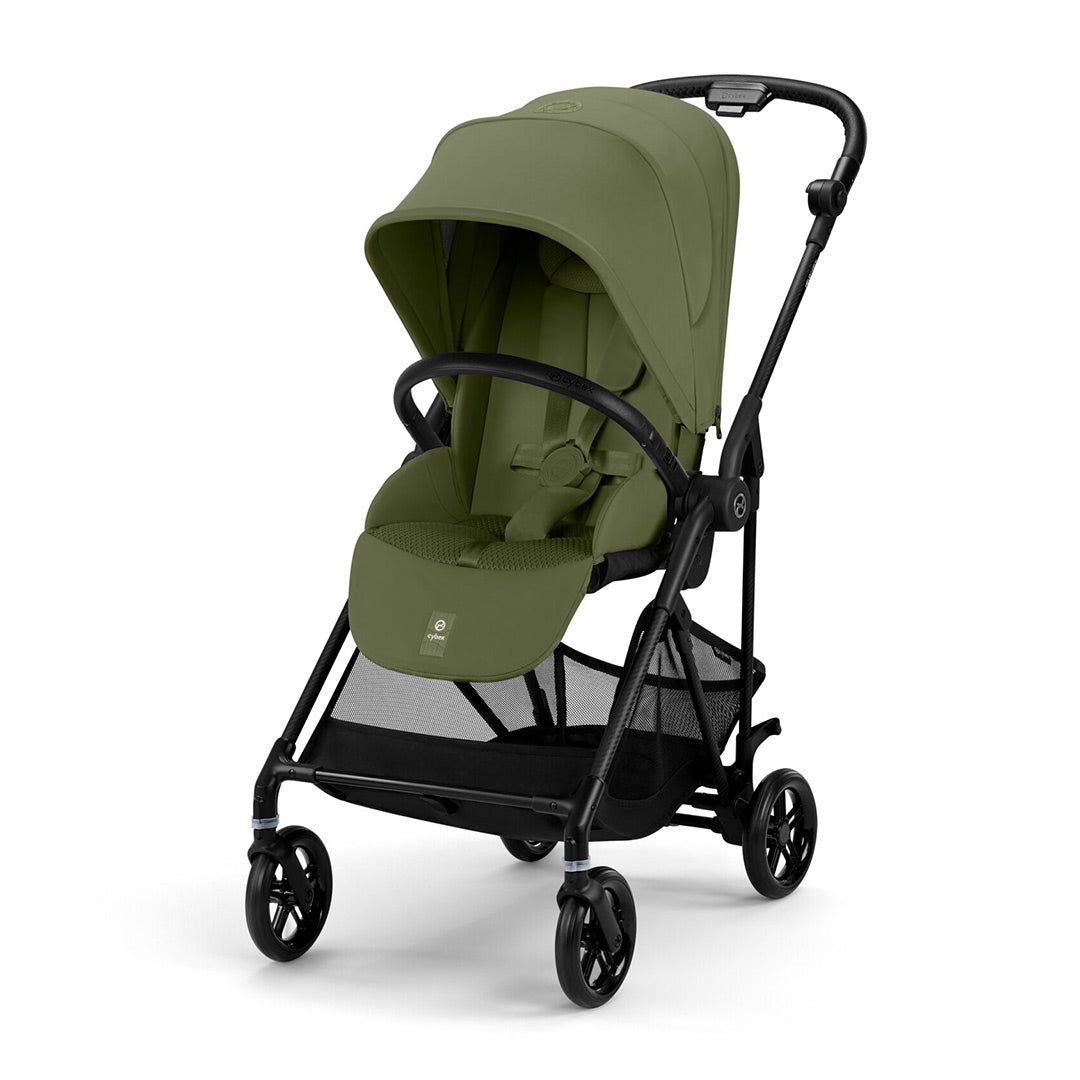CYBEX Melio Carbon Pushchair - Moss Green-Strollers-Moss Green- | Natural Baby Shower