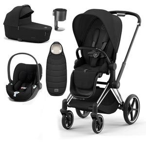 CYBEX Priam Cloud T Ultimate Travel System - Sepia Black-Travel Systems-Chrome Black-Lux | Natural Baby Shower