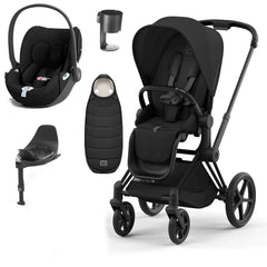 CYBEX Priam Cloud T Ultimate Travel System - Sepia Black-Travel Systems-Matt Black-None | Natural Baby Shower