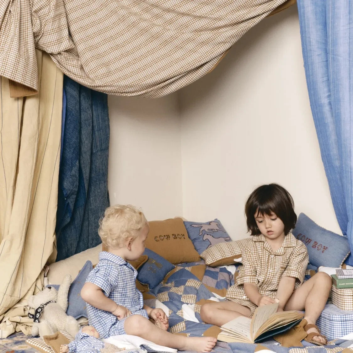 Editions Aimable - Pio Pajamas | Noisette Vichy Cotton