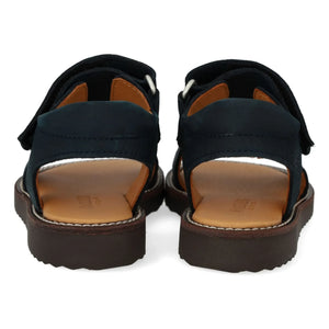 Angulus - Double Strap Nubuck Sandals | Navy Blue