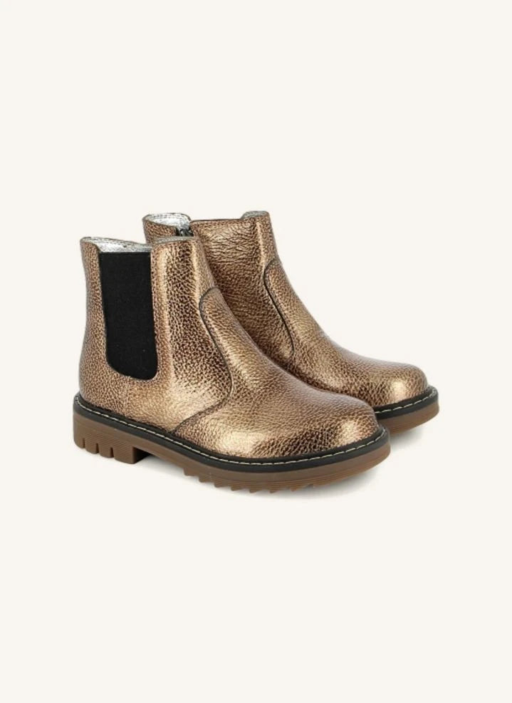 Pom d'Api - Sid JodZip Metallic Boots | Copper Red