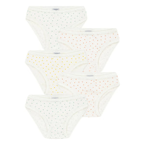 Petit Bateau - 5-Pack Mini Heart Underwear | Ecru