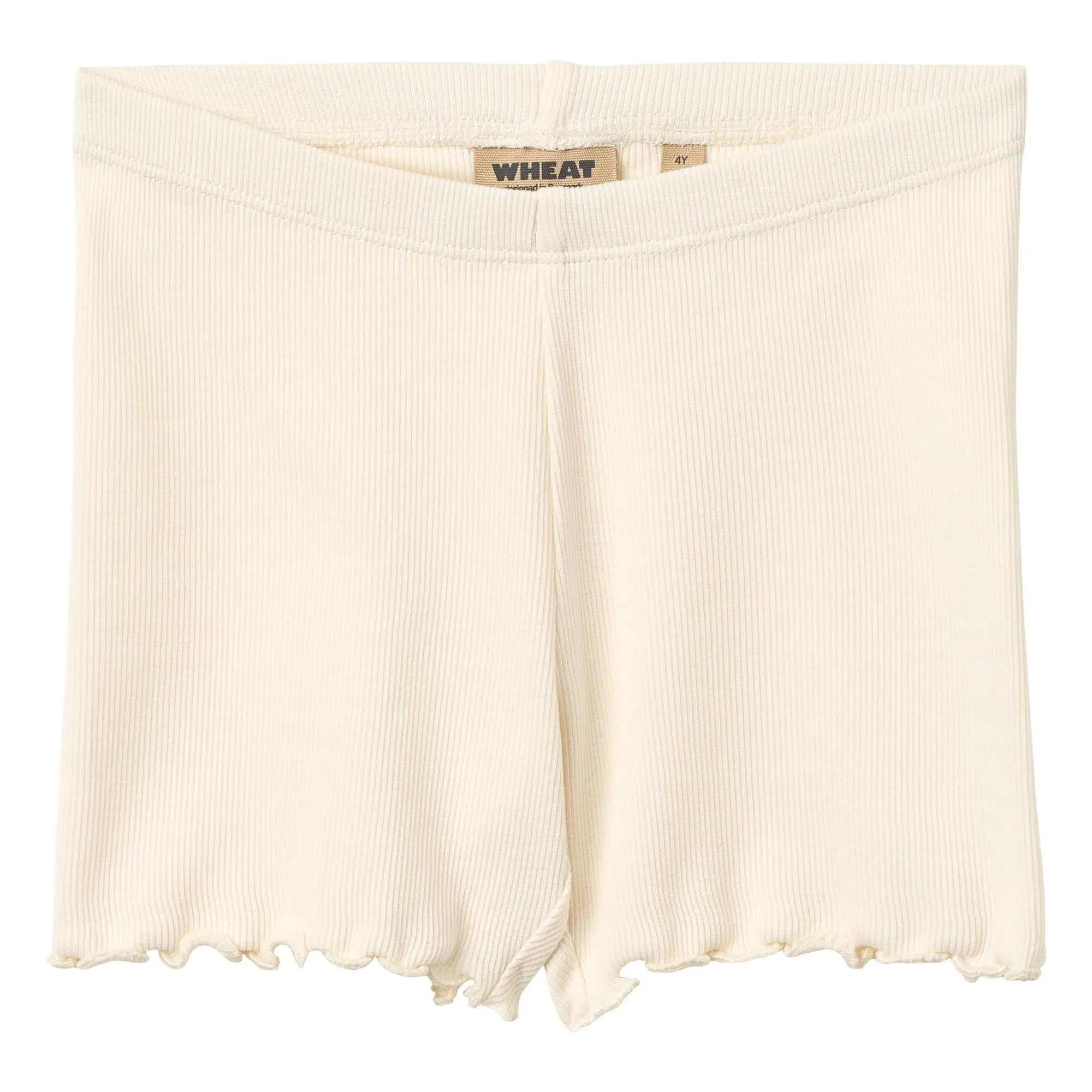 Wheat - Cine-Ribbed Organic Cotton Shorts | Cream