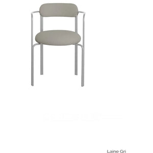 Gabrielle Paris - Hortense wool and chrome steel chair | Grey