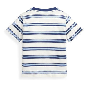 Ralph Lauren - Striped Logo T-Shirt | Blue