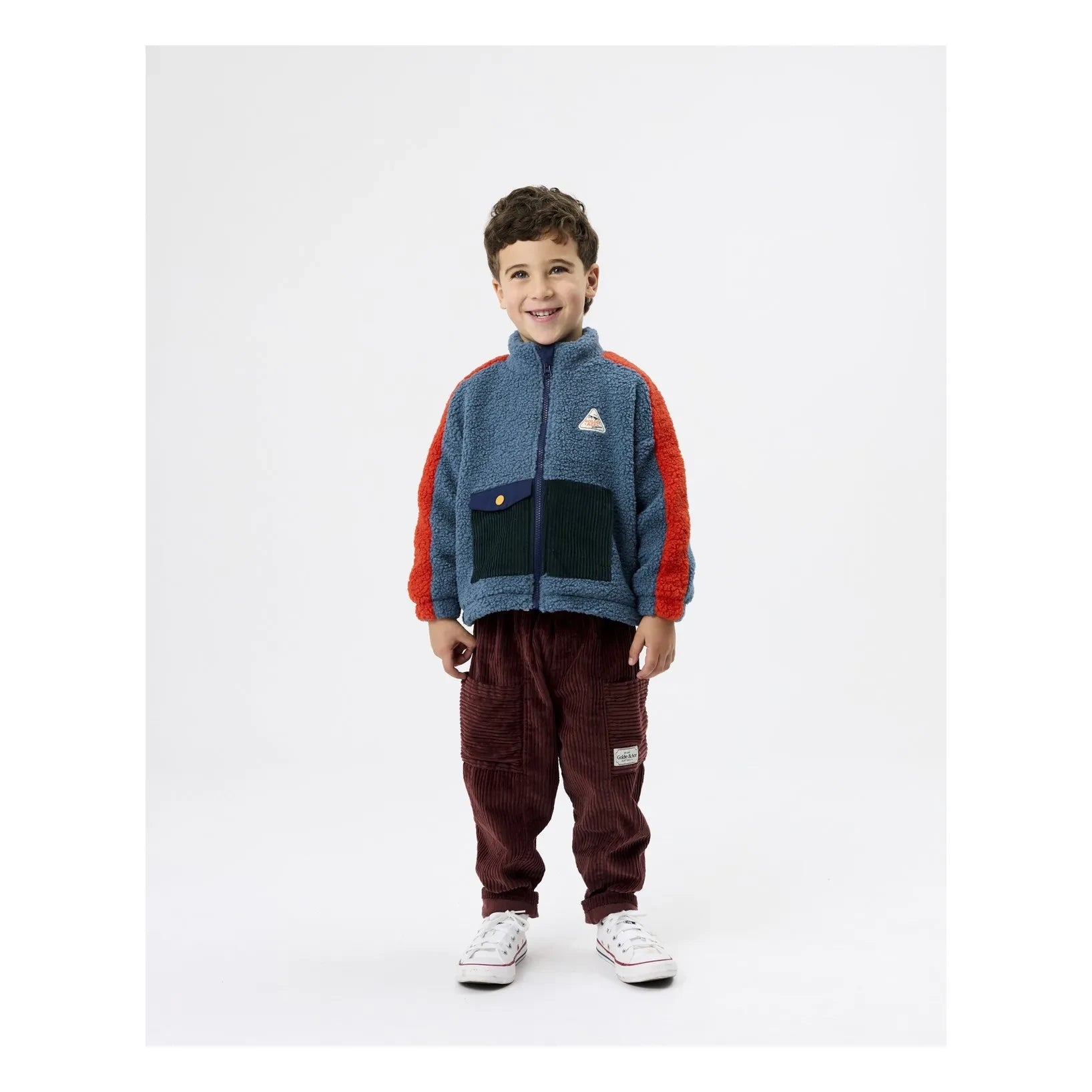 Goldie + Ace - Retro Sherpa Tarzı Mont | Mavi