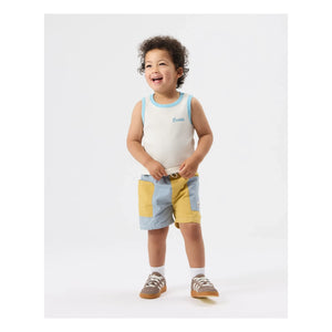 Goldie + Ace - Contrast Ribbed Tank Top | White