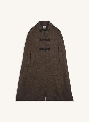 Maria de la Orden - Chloé Wool Cape | Brown