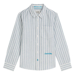 Scotch & Soda - Striped Linen Shirt | Light Blue