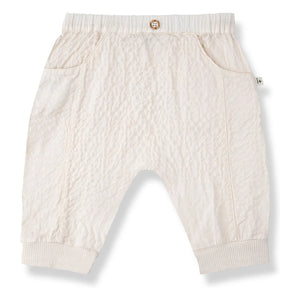 1+ in the family - Olimpo Seersucker Pants | Ecru