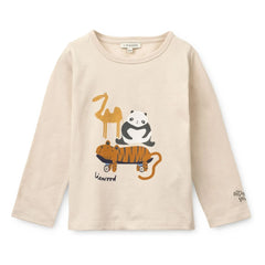 Liewood - Apia Animal Organic Cotton T-Shirt | Ecru