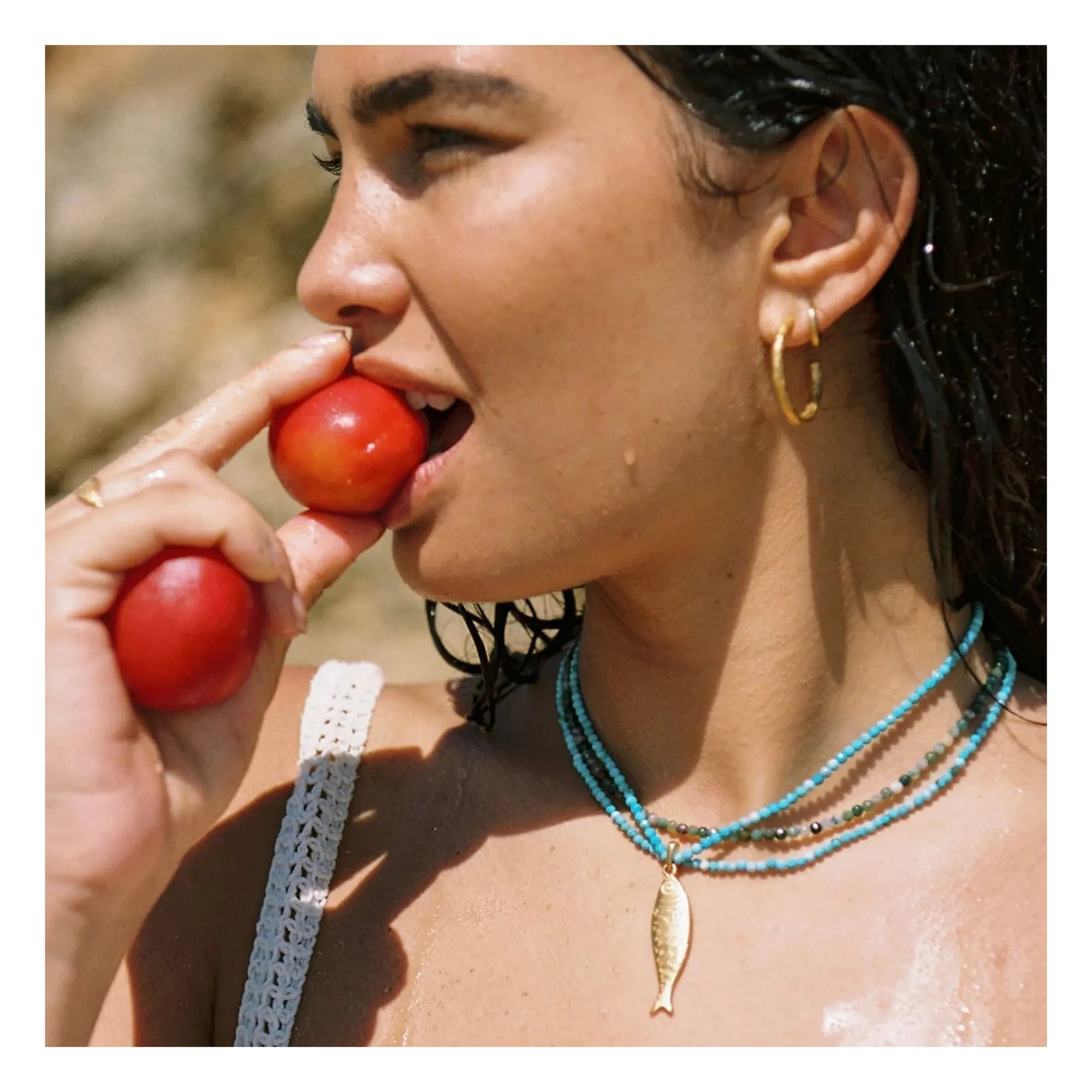 Alhaja - Chocker Sardina kolye | Turkuaz