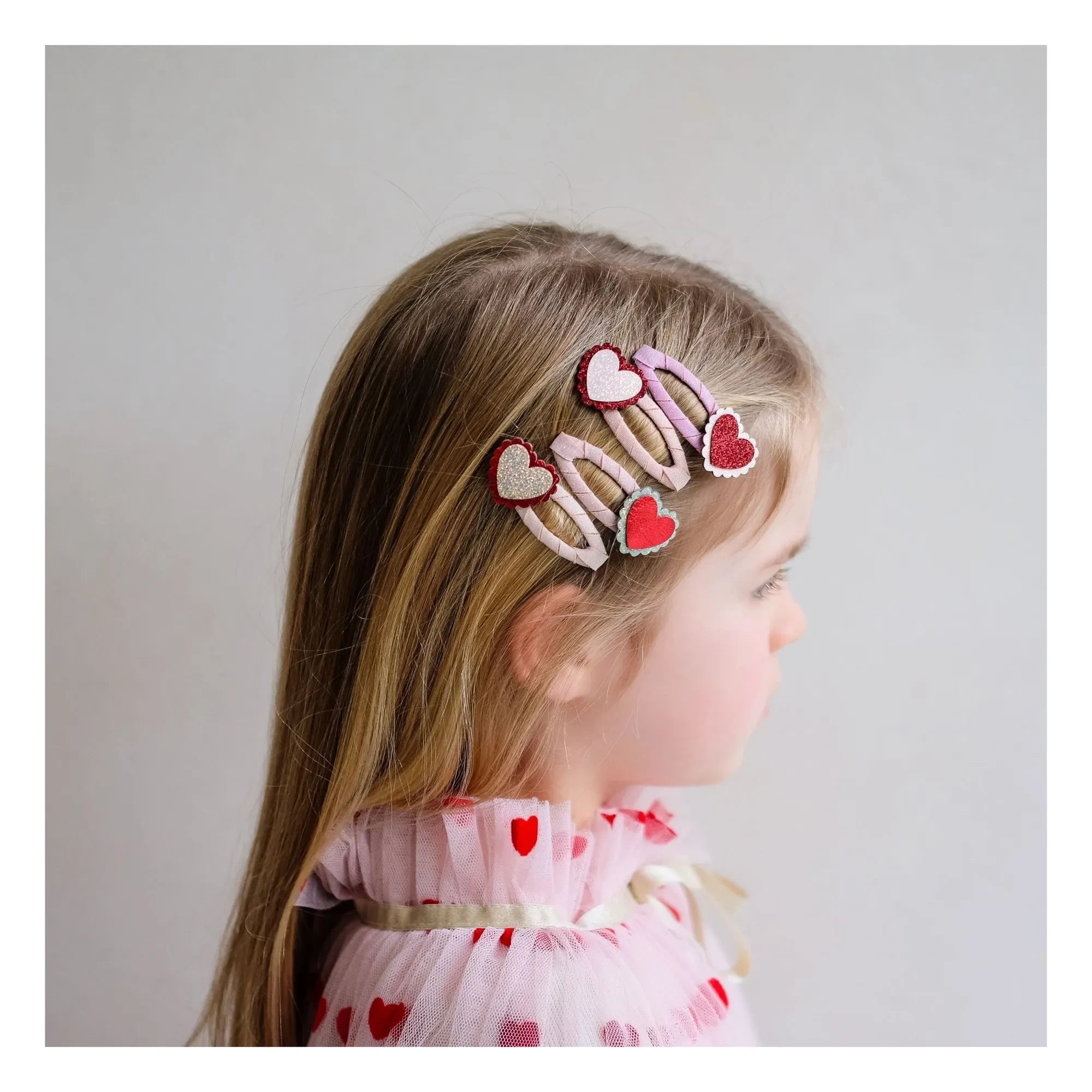 Mimi & Lula - Set of 4 Heart-Shaped Hair Ties | Pink