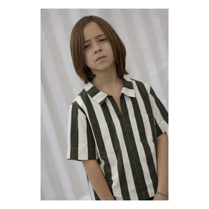 Lililotte - Carl Striped Woven Organic Cotton Shirt | Ecru