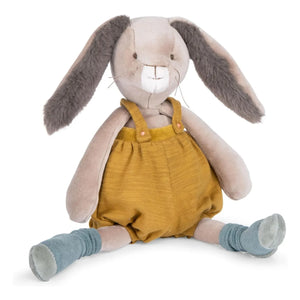 Moulin Roty - Mustard-colored Bunny Doudou - Three Little Rabbits