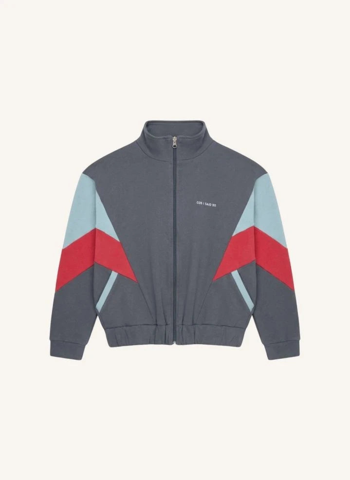 Cos I Said So - Color Block Organic Cotton Zip Jacket | Gray