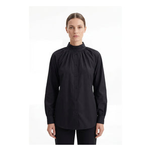 BELLEPIECE - Paxos Cotton Voile Blouse | Black