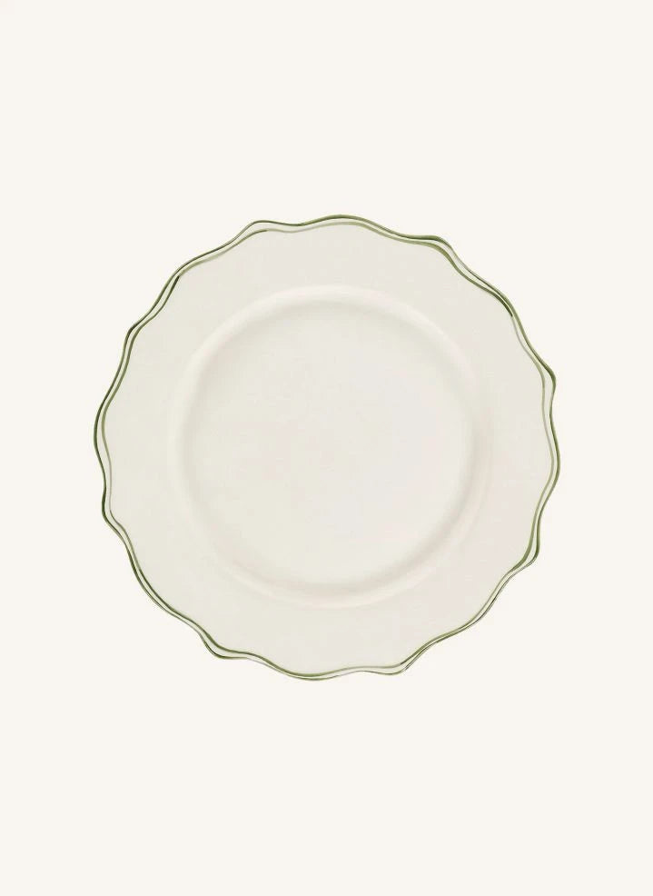 Anna + Nina - Basil Plate | White