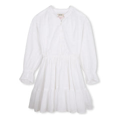 Zadig & Voltaire - Elastic Waist Dobby Ruffled Dress | White