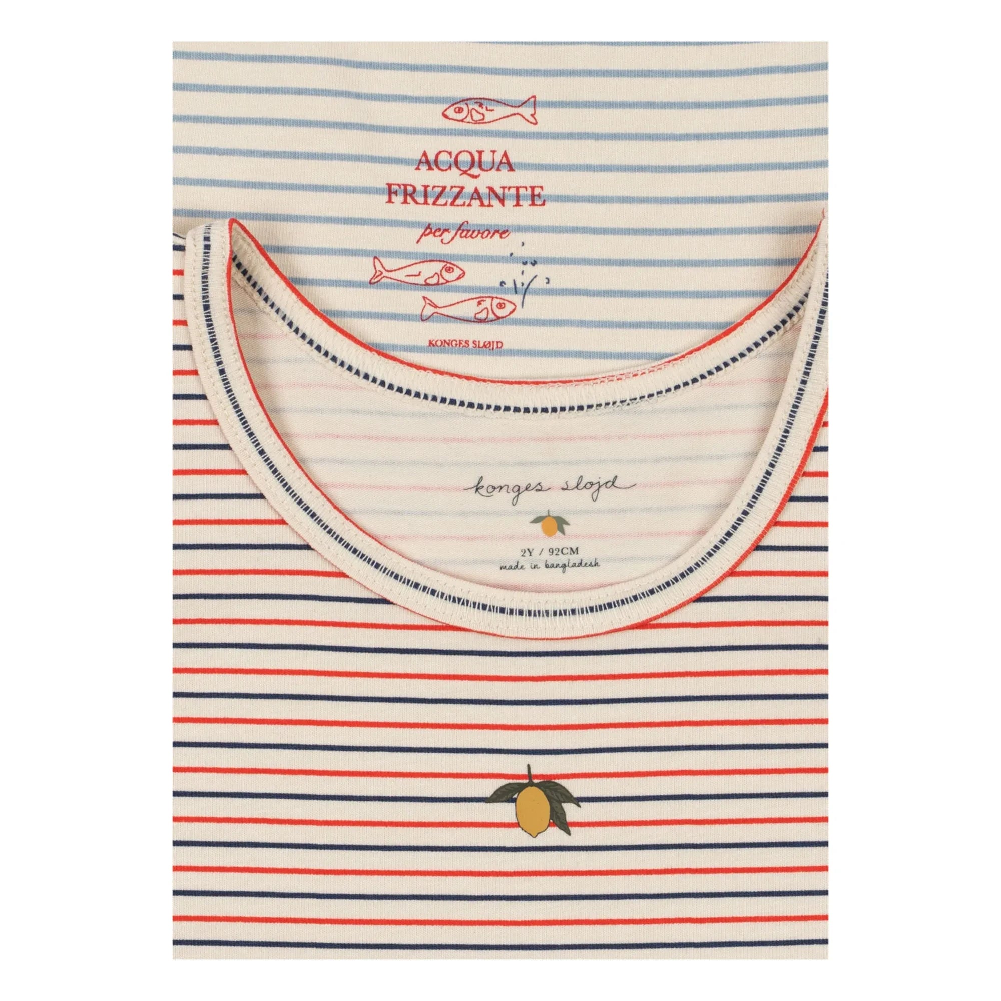 Konges Sløjd - Pack of 2 Striped Organic Cotton Singlets | Beige