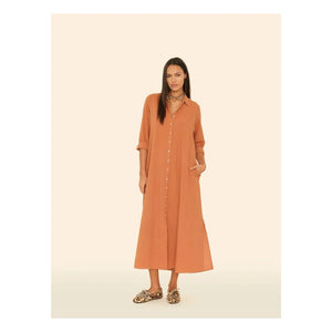 Xirena - Boden Cotton Poplin Dress | Pumpkin