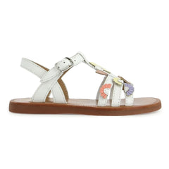 Pom d'Api - Plagette Multi Daisy Sandals | White
