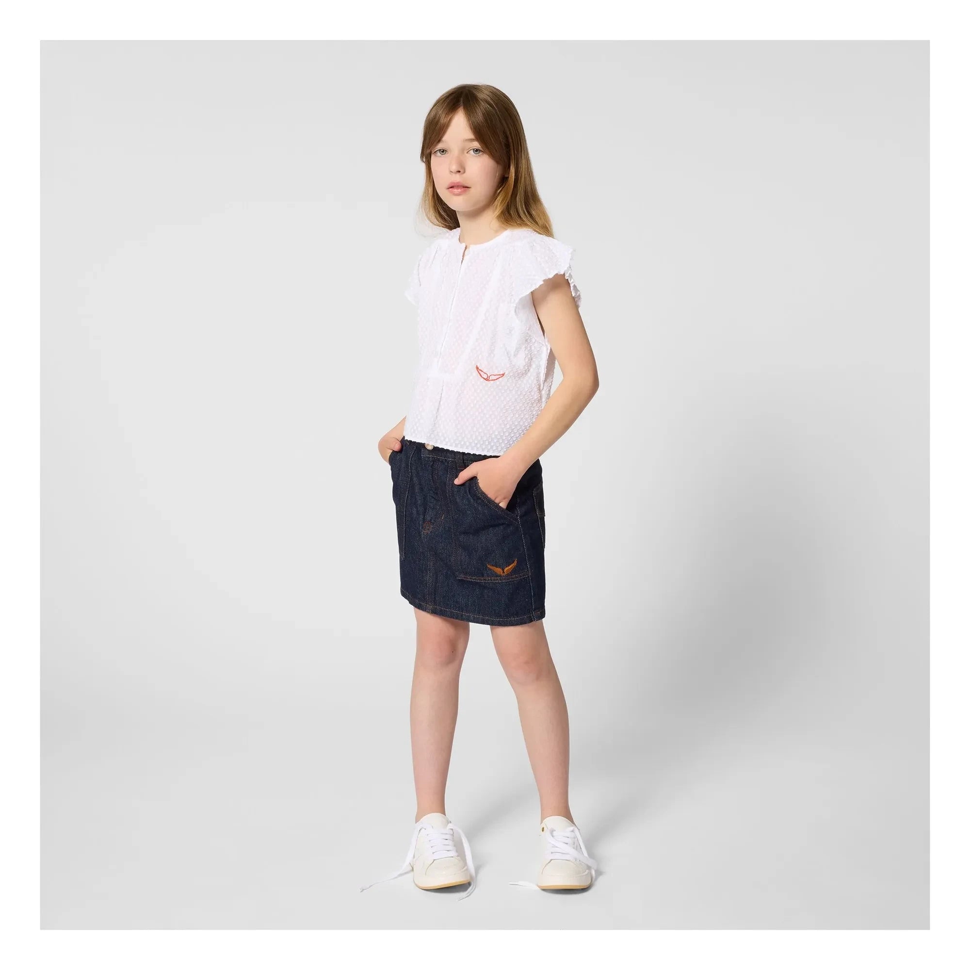 Zadig & Voltaire - Dobby Button Blouse | White