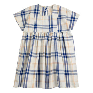 Bobo Choses - Tartan organic cotton dress | Off-white